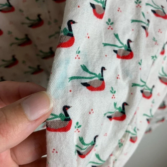 Vintage Bay Club Geese Wearing Scarfs Printed Button Front Shirt Size  14 - Picture 12 of 13